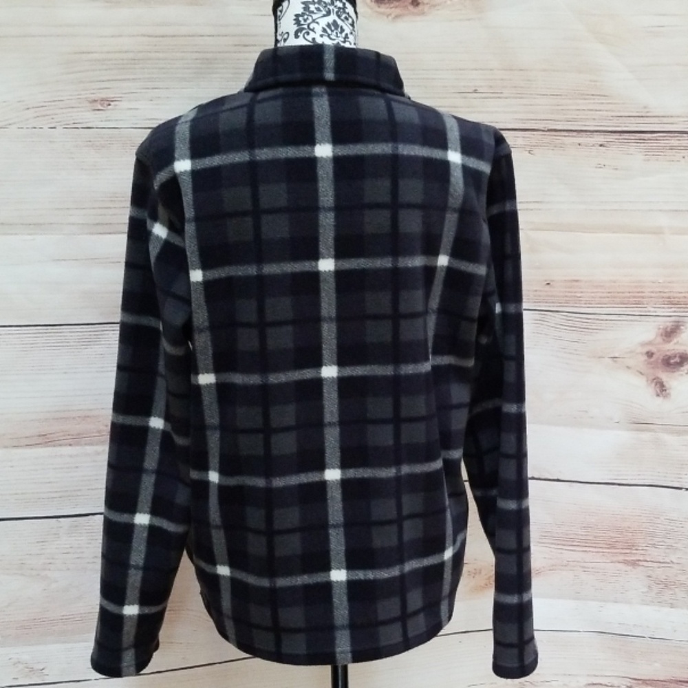 3/$28 Gap fleece plaid Unisex Jr Jacket Sz L - Picture 2 of 8